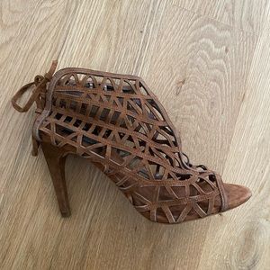 Brown Suede Zara Heels